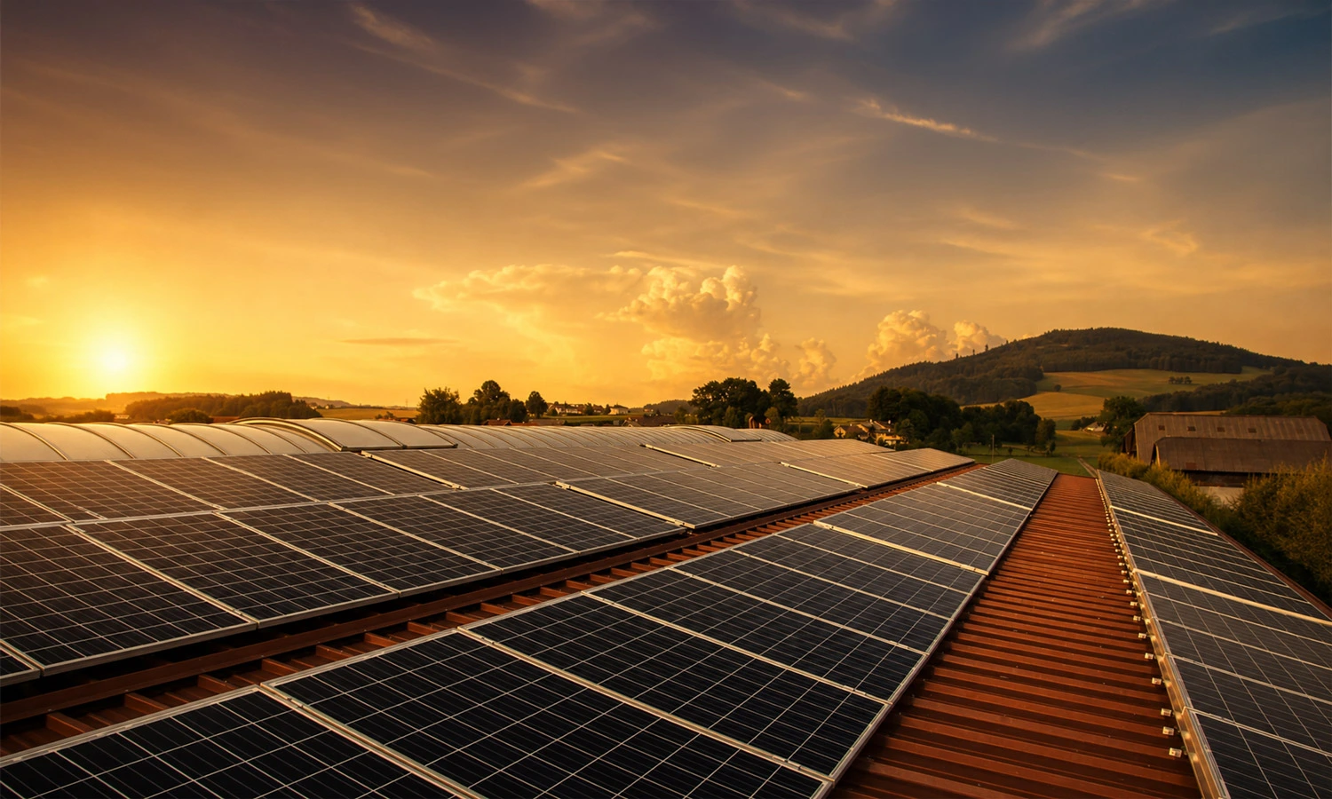 Solar installation team working on a rooftop solar array